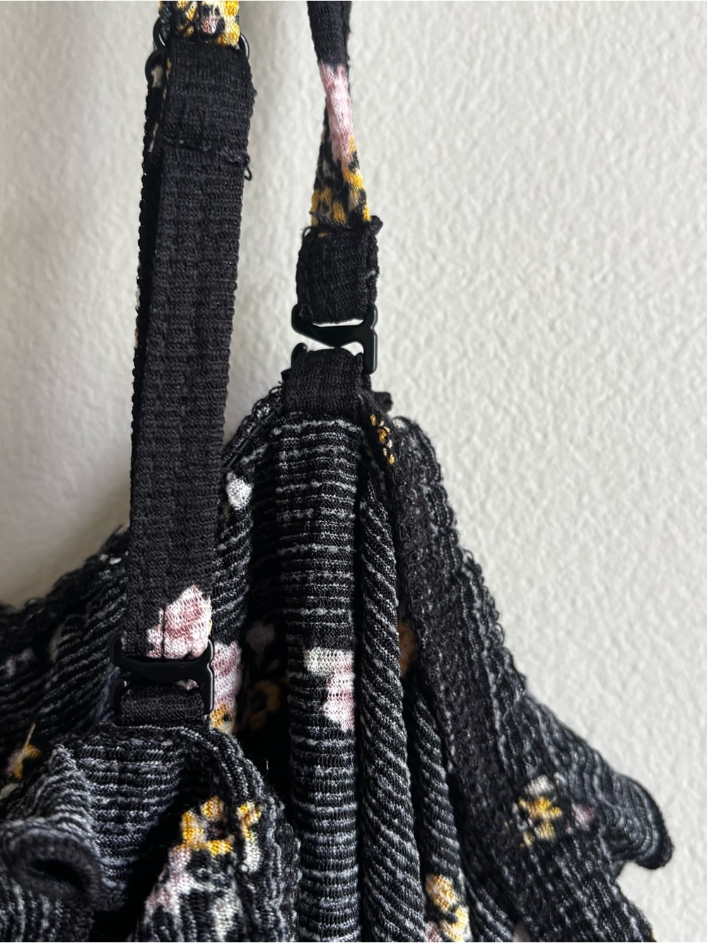 torrid Black Floral Ruffle Cami with Adjustable/Removable Straps - Picture 6 of 6